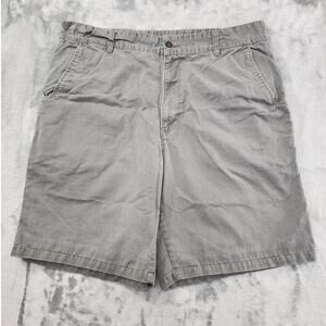 Woolrich Shorts Mens 38 Gray‎ Khaki Cotton Chino Office Workwear Preppy Casual
